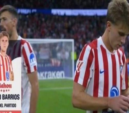 推射破門！巴里奧斯當(dāng)選馬競vs比利亞雷亞爾全場最佳球員